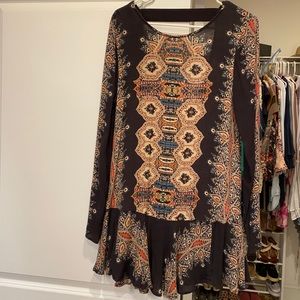 Free people tunic dress top backless size med